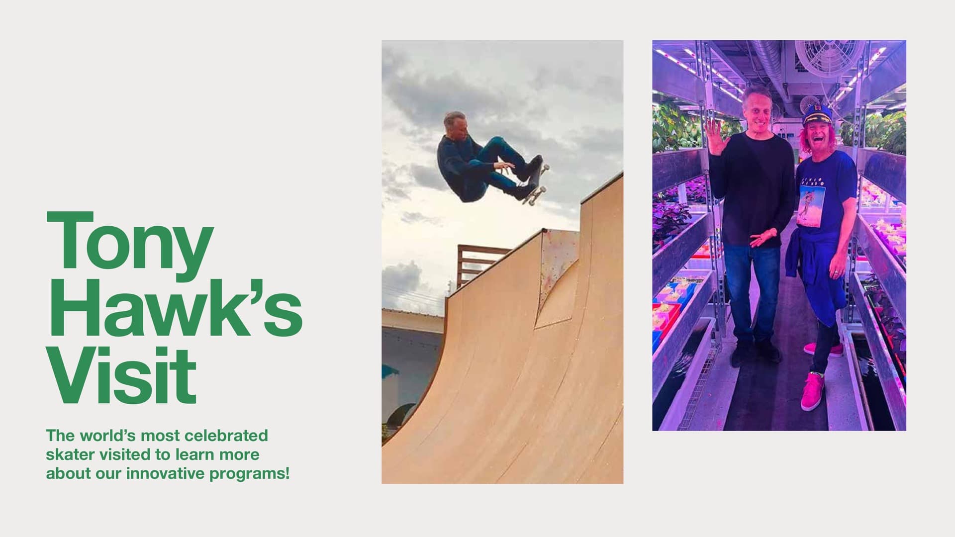 Tony Hawk visits 4DWN Skatepark